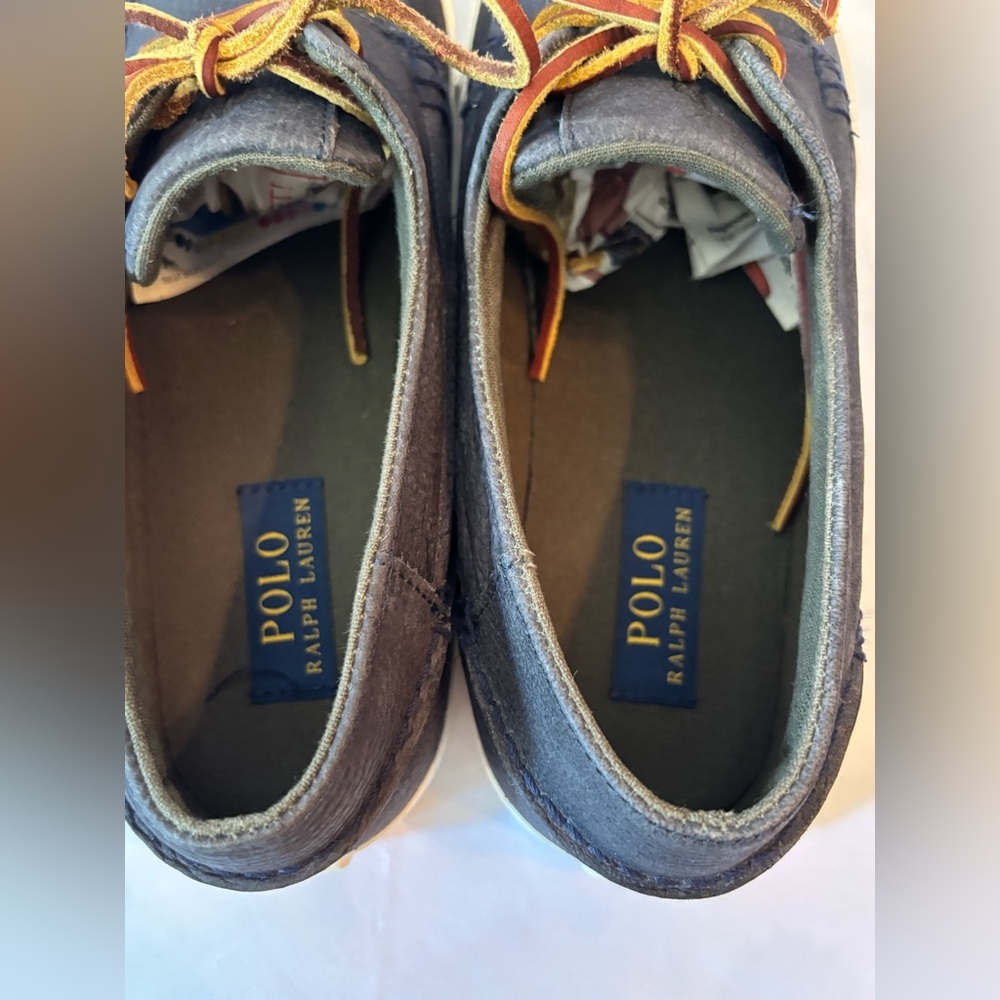 ๐ฅ ๐ฅ Polo Ralph Lauren Navy Boat Shoes #11D๐ฅ ๐ฅExcellent condition Box #C - Picture 10 of 17